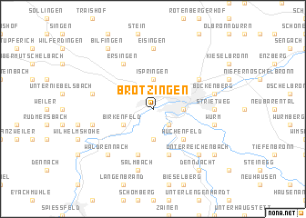 map of Brötzingen