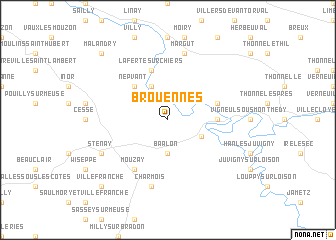 map of Brouennes