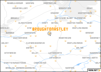 map of Broughton Astley