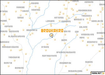 map of Broukakro