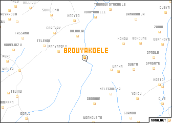map of Brouyakoélé