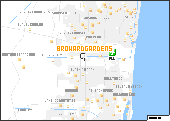 map of Broward Gardens