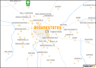 map of Brown Estates