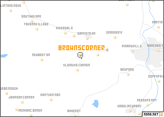 map of Browns Corner