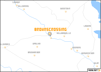 map of Browns Crossing