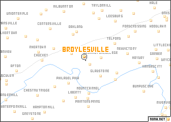 map of Broylesville