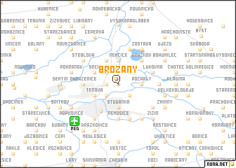 map of Brozany