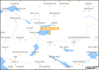 map of Brożówka