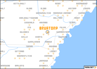 map of Bruatorp