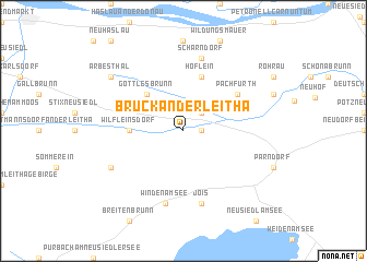 map of Bruck an der Leitha