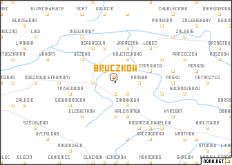 map of Bruczków