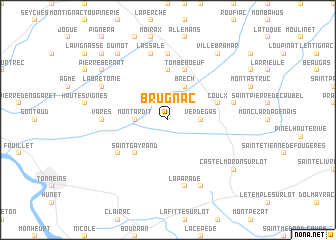 map of Brugnac