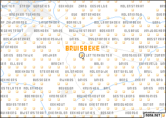 map of Bruisbeke