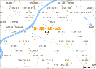 map of Bruki Pierwsze