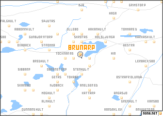 map of Brunarp