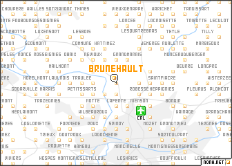 map of Brunehault