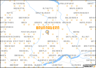 map of Brunnadern