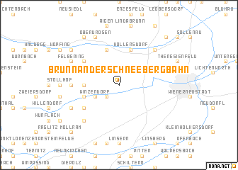 map of Brunn an der Schneebergbahn