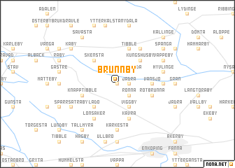 map of Brunnby