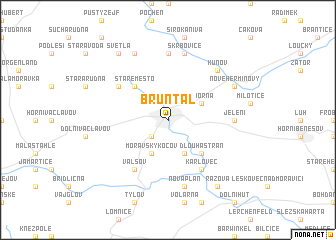map of Bruntál