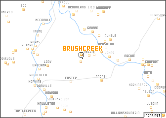 map of Brush Creek