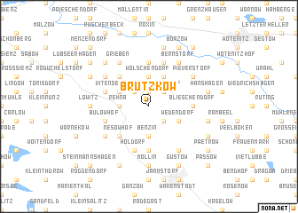 map of Brützkow