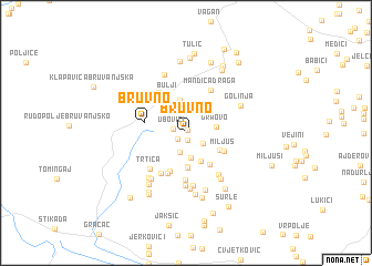 map of Bruvno