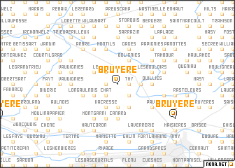 map of Bruyère