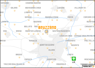 map of Bruzzano