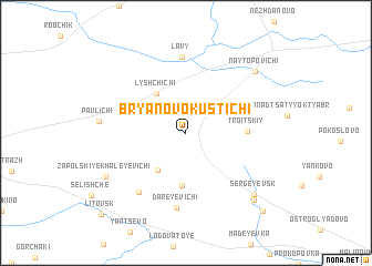 map of Bryanovo-Kustichi