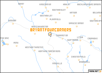 map of Bryant Four Corners