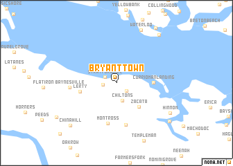 map of Bryant Town