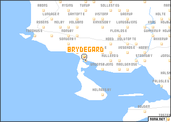 map of Brydegård