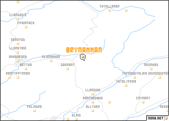map of Brynamman