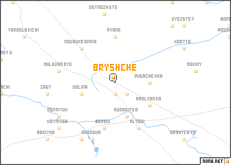 map of Bryshche
