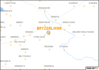 map of Bryzgalikha