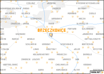 map of Brzeczkowice