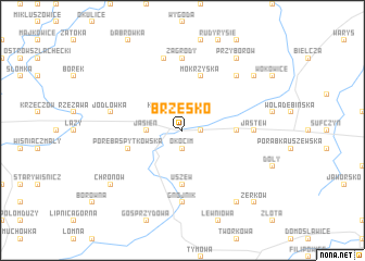 map of Brzesko