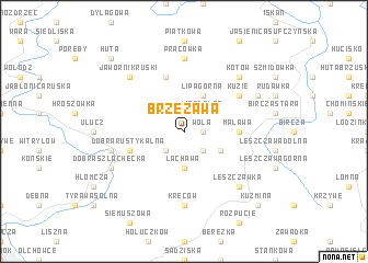 map of Brzezawa