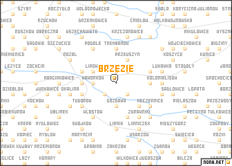 map of Brzezie