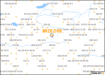 map of Brzezino