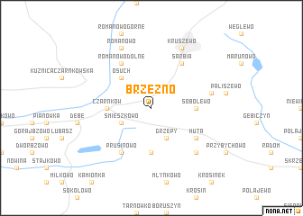 map of Brzeźno