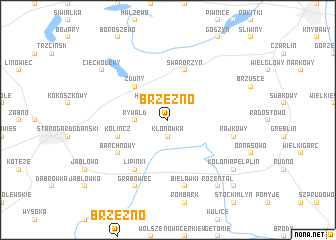 map of Brzeźno