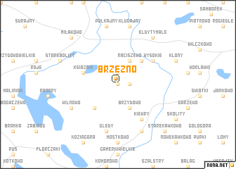 map of Brzeźno