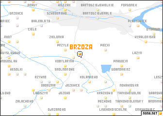 map of Brzoza