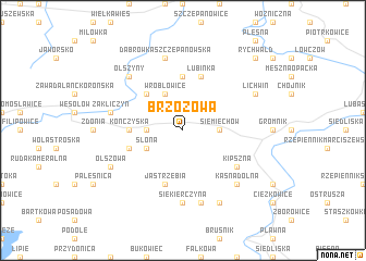 map of Brzozowa