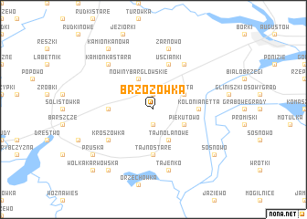 map of Brzozówka