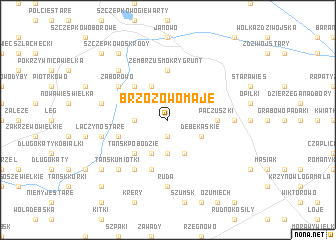 map of Brzozowo Maje