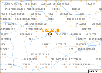 map of Brzozów