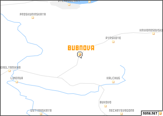 map of Bubnova